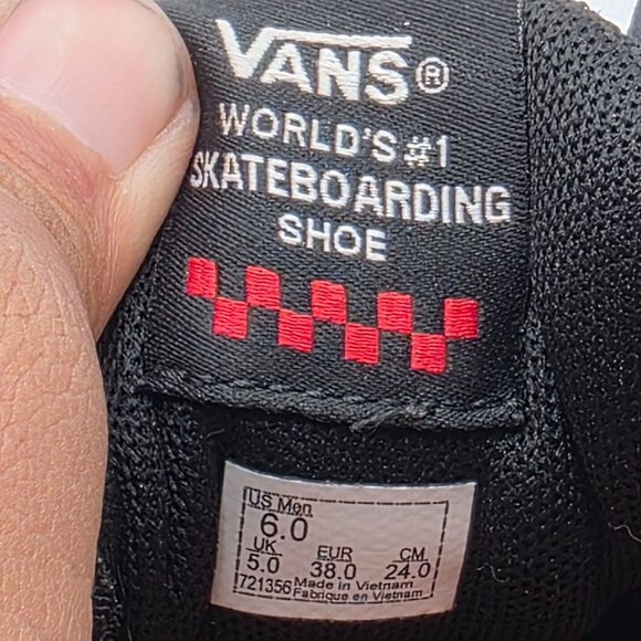 Vans Ave Pro Mens Size 6 Black Orange Athletic Shoes Skateboarding Casual Walk - Picture 6 of 14